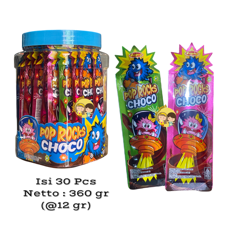 

GROSIR - Cokelat POPROCKS Coklat 30 X 12 Gr Rasa Cokelat Susu by Jadoel_Snack