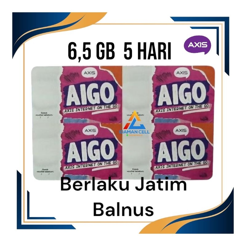 VOUCHER DATA AXIS AIGO 6,5 GB 5 HARI