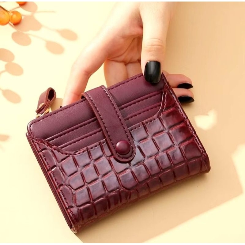 Dompet_Lipat.wanita.Silvania.Croco.Leather