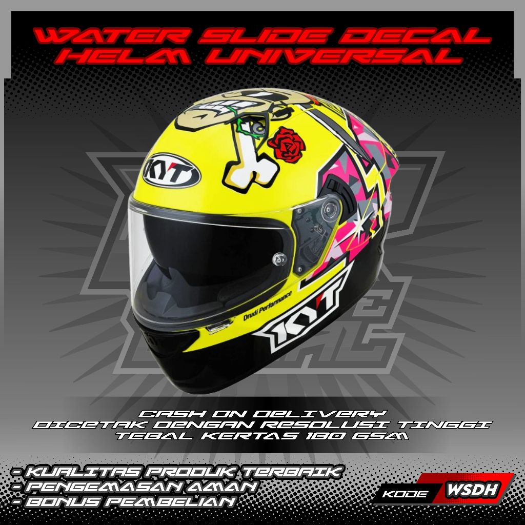 WATER SLIDE DECAL HELM UNIVERSAL MOTIF ESPARGARO MISANO 2018 | WATER SLIDE DECAL