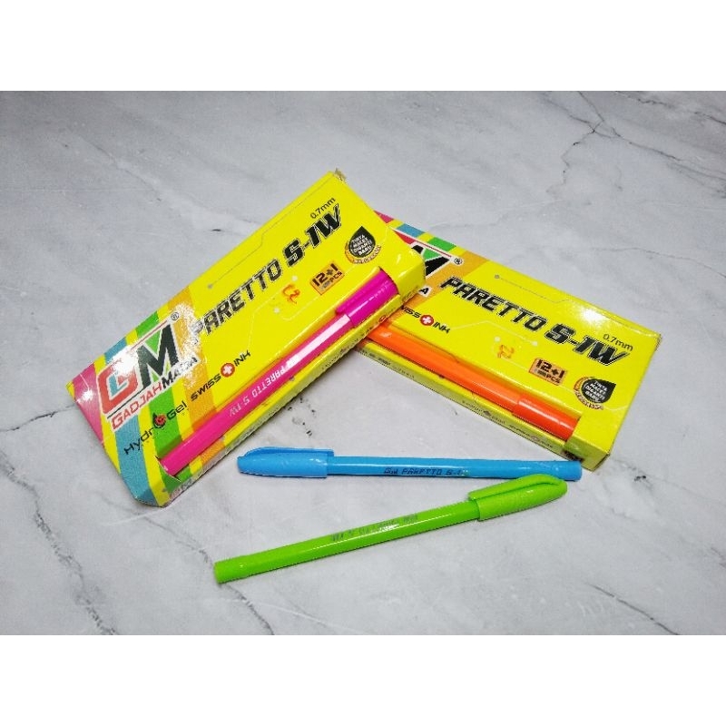 

PENA GM PARETTO S-1W ISI 12+1 PCS / BALLPOINT HYDRO-GEL S-1W 0.7 MM - GM