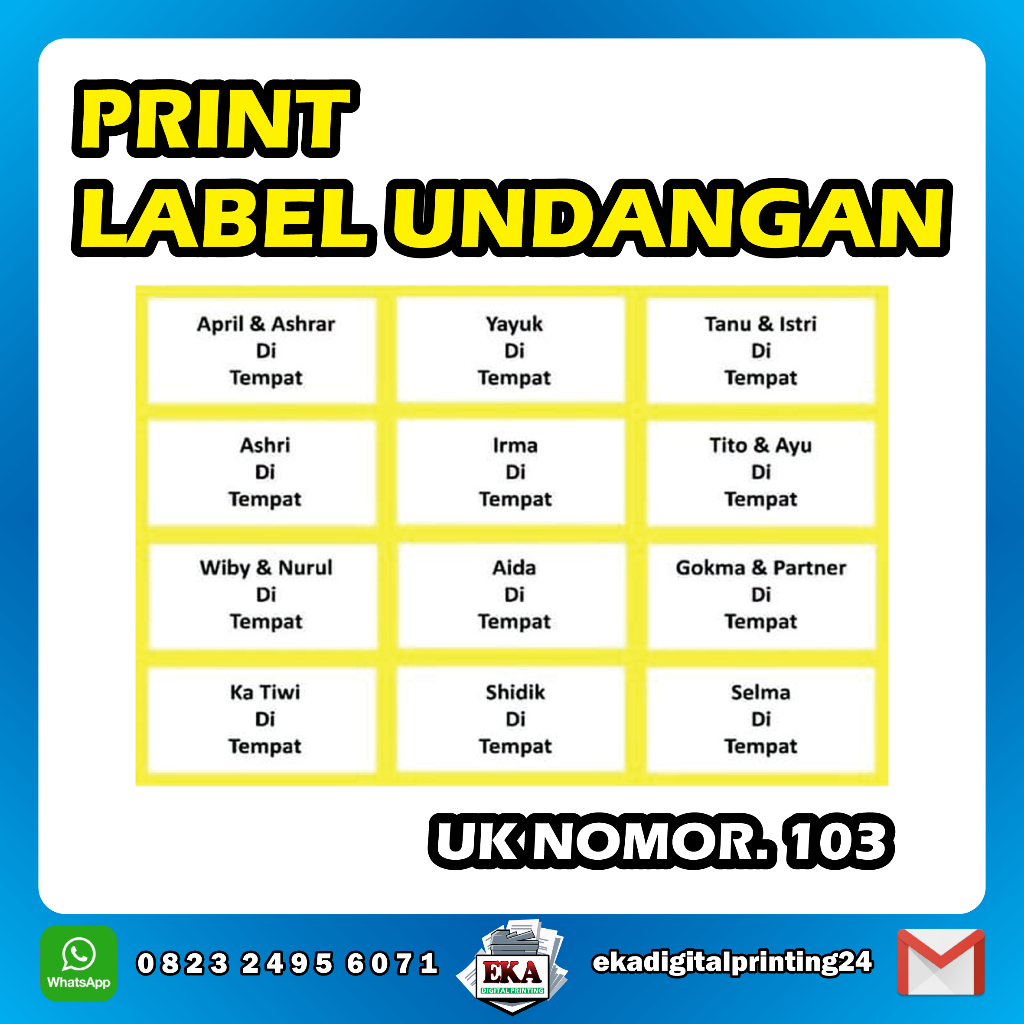 

Print Cetak Label Nama Undangan Uk Nomor 103