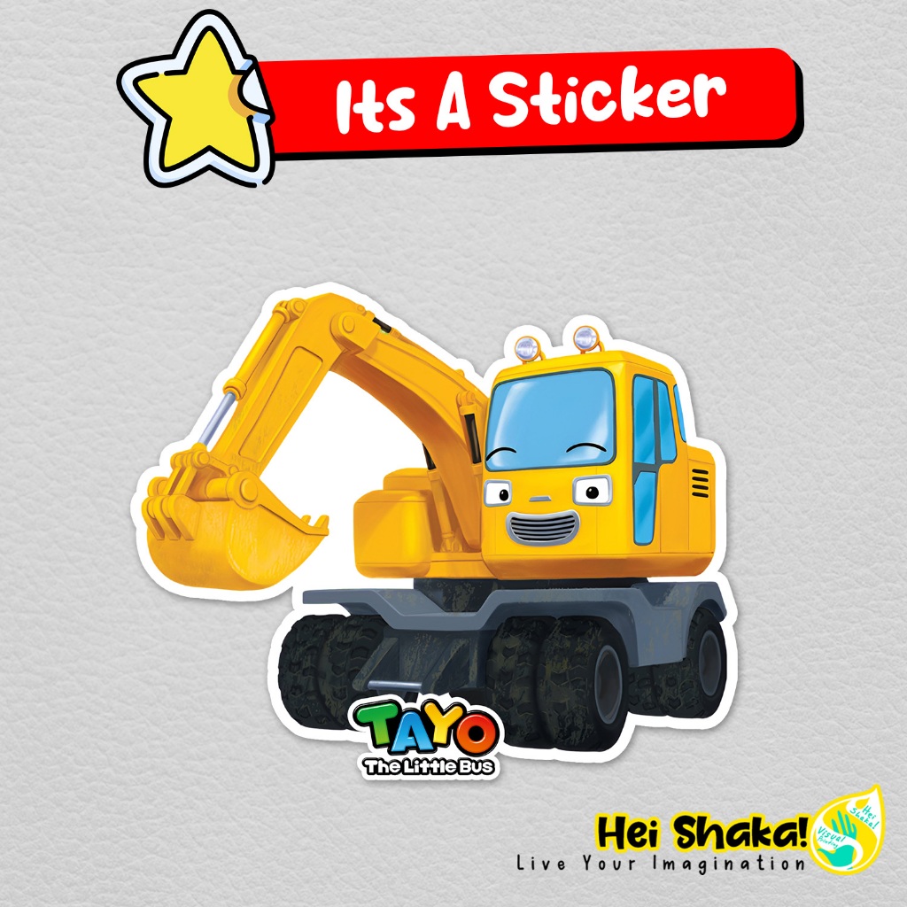 

Stiker Poco Si Ekskavator Sticker Excavator Tayo The Little Bus Kartun Anak Lucu Korea Bahan Vinyl Anti Air