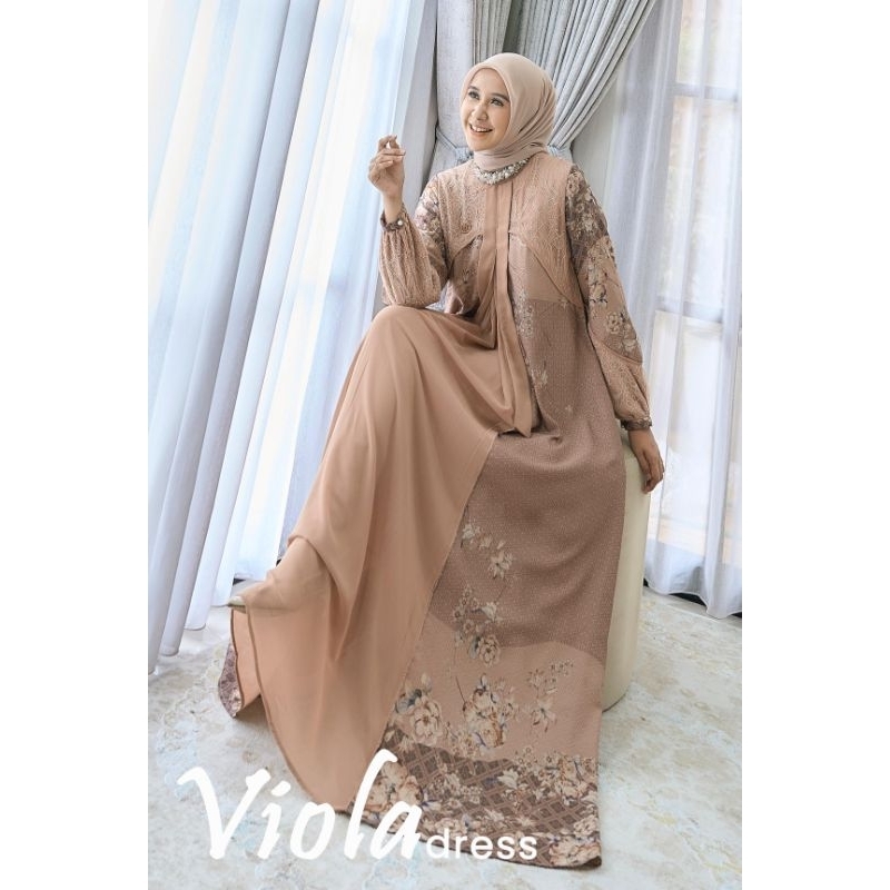 VIOLA DRESS / GAMIS PESTA WANITA / DRESS MEWAH ORI BY MAREVI (HANYA SIZE STANDAR)