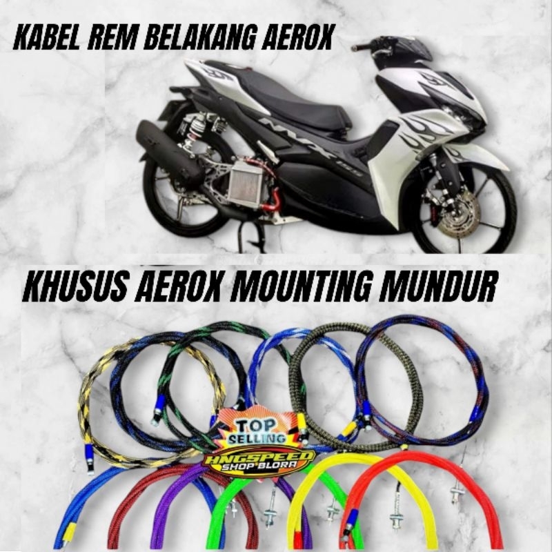 KABEL Rem Belakang Khusus AEROX Mounting Mundur 2 3 5 CM NMAX Old New Serat Tali Rem Variasi VIETNAM