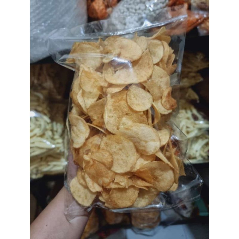 

Keripik Kentang Original Pedas Asin Gurih Renyah 180 gr