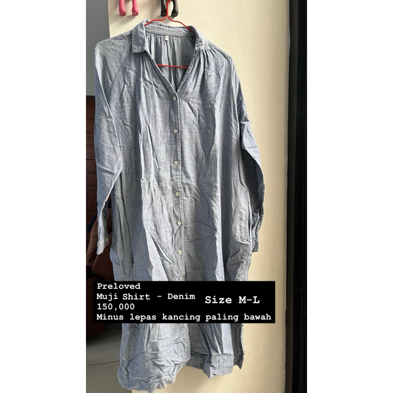 PRELOVED - Muji Long Shirt Denim