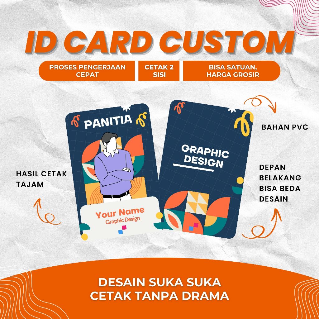

Cetak ID Card custom 2 sisi / Free desain / Tanpa minimal order