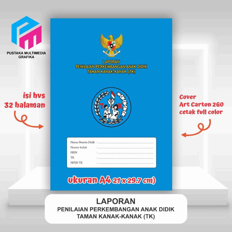 

costum raport TK A dan B (1 bundel 20 buku)