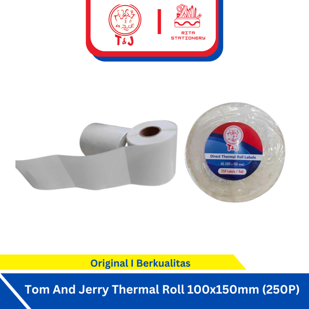 

Tom & jerry direct thermal sticker/sticker resi online 100x150mm 250 lembar