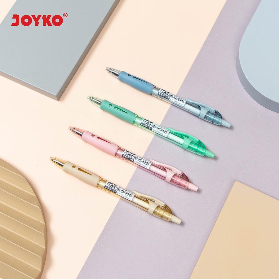 

YIN Gel Pen / Pulpen GP 265AN Pastel 0,5 mm Black (1 Pack Isi 12 Pcs)