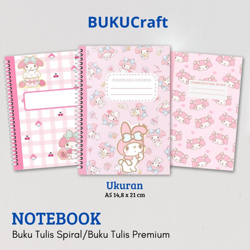 Buku Tulis Catatan buku notebook buku diary Notebook Spiral A5 60 Lembar koleksi cover Estetik Anima