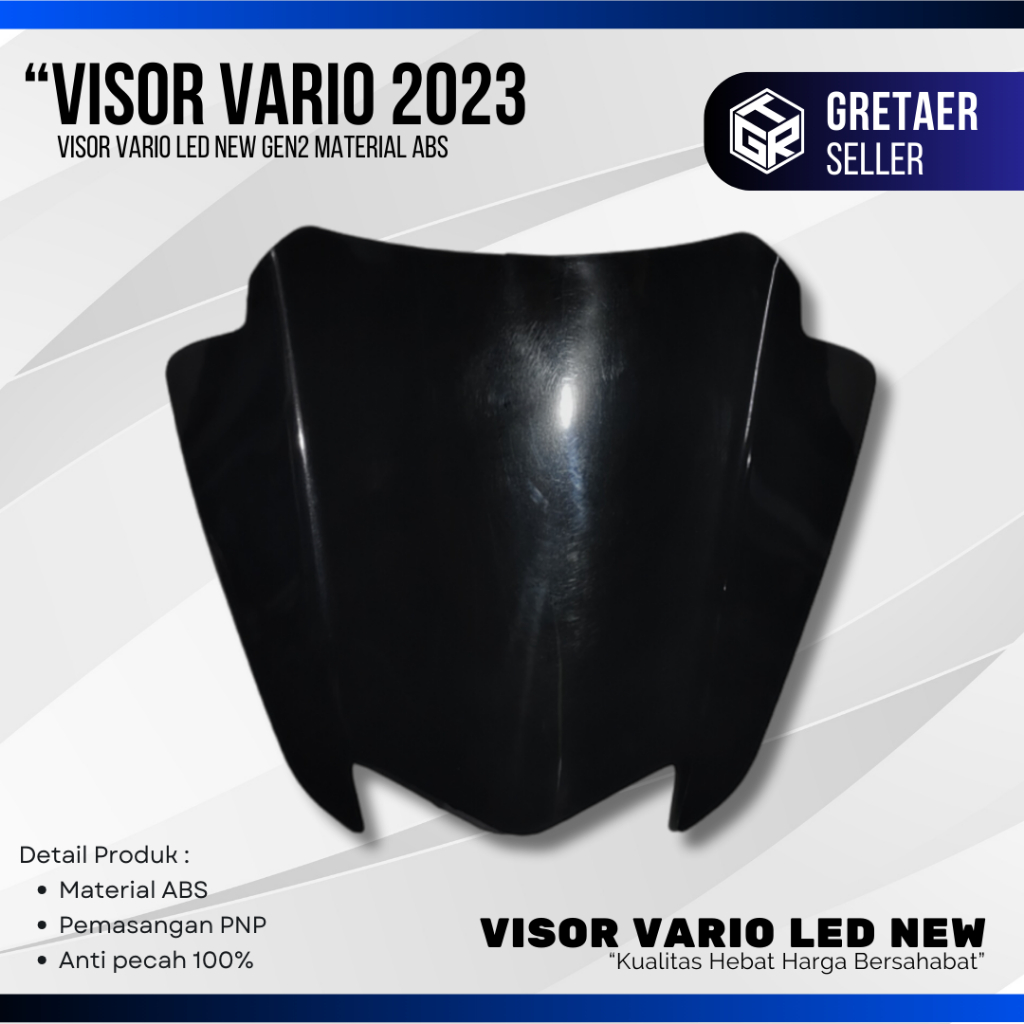 VISOR VARIO 125 NEW 2022-2024 BAHAN ABS PREMIUM VISOR VARIO HITAM SMOKE