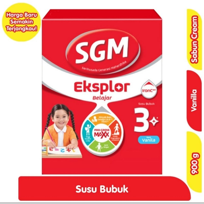 

SGM EKSPLOR 3+ VANILLA MADU COKELAT 900gr | VANILLA MADU 400gr