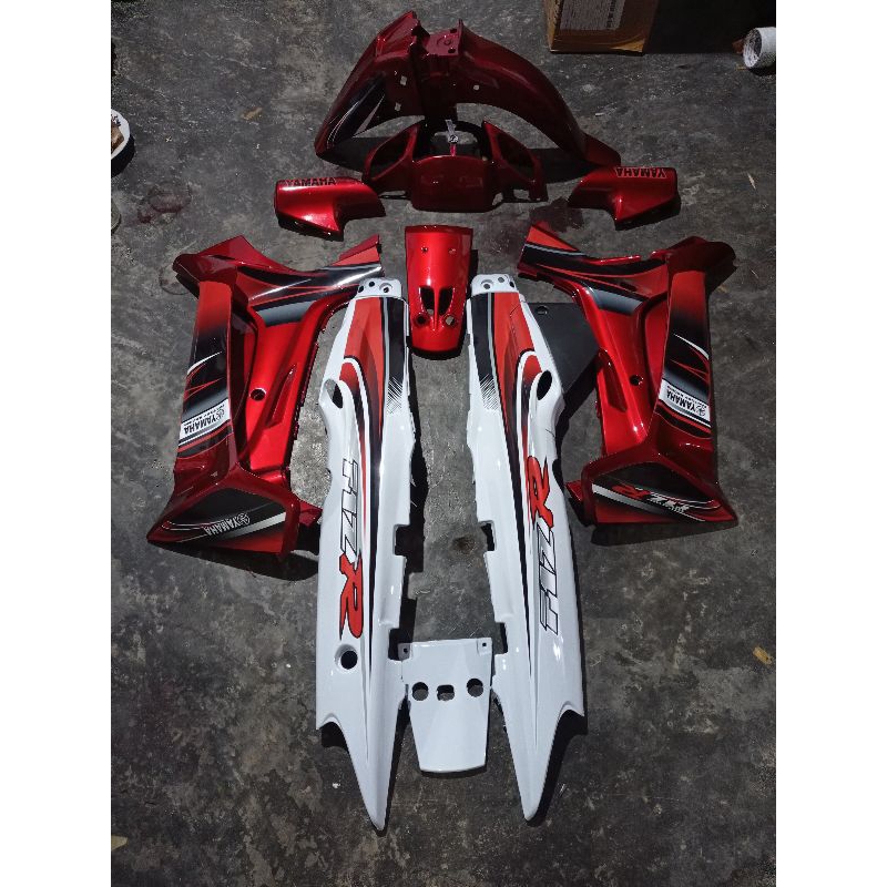 body set fizr custom warna merah maroon dan putih body set halus