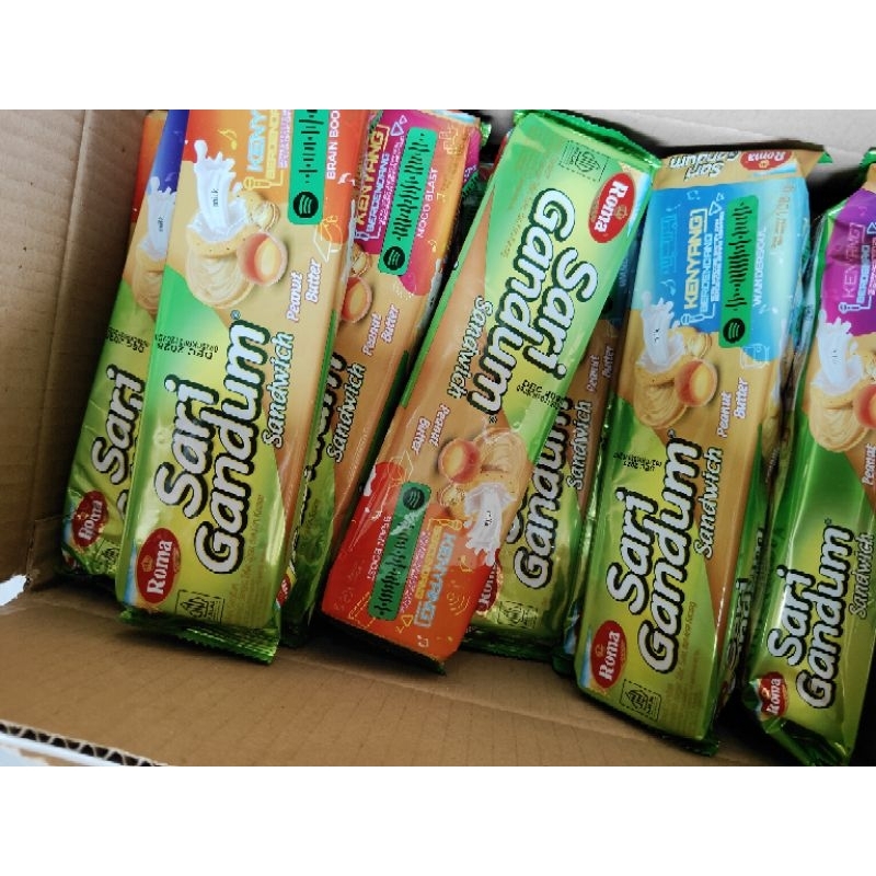 

ROMA SARI GANDUM SANDWICH PEANUT 108 GRAM ( 1 PCS)