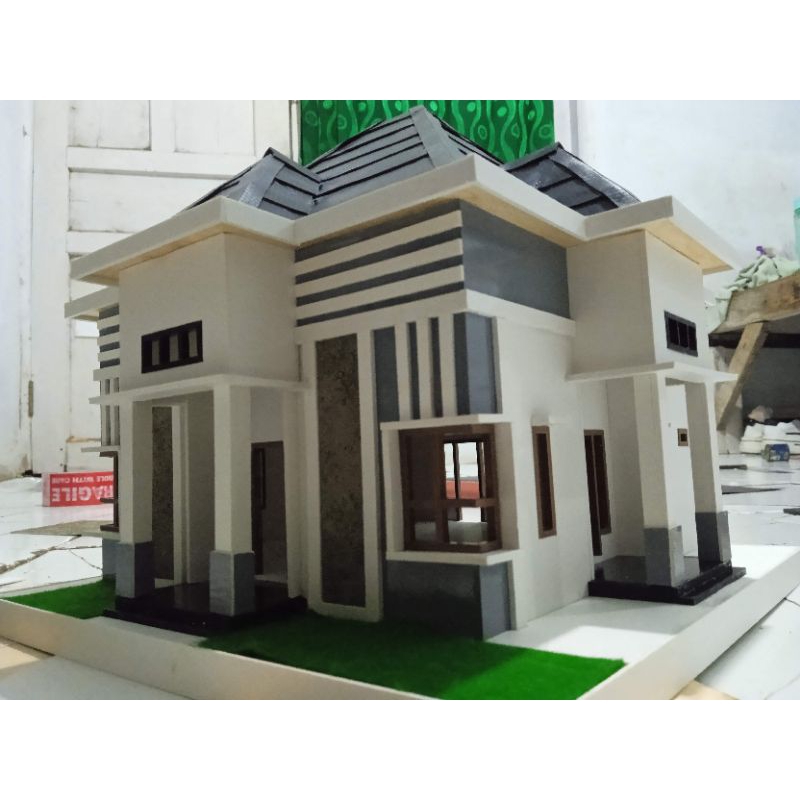 miniatur rumah modern elegan