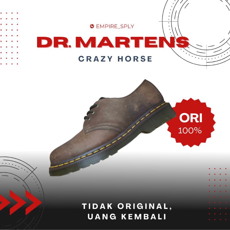 Sepatu Pria Dokmar Docmart Dr. Martens 1461 Crazy Horse Original