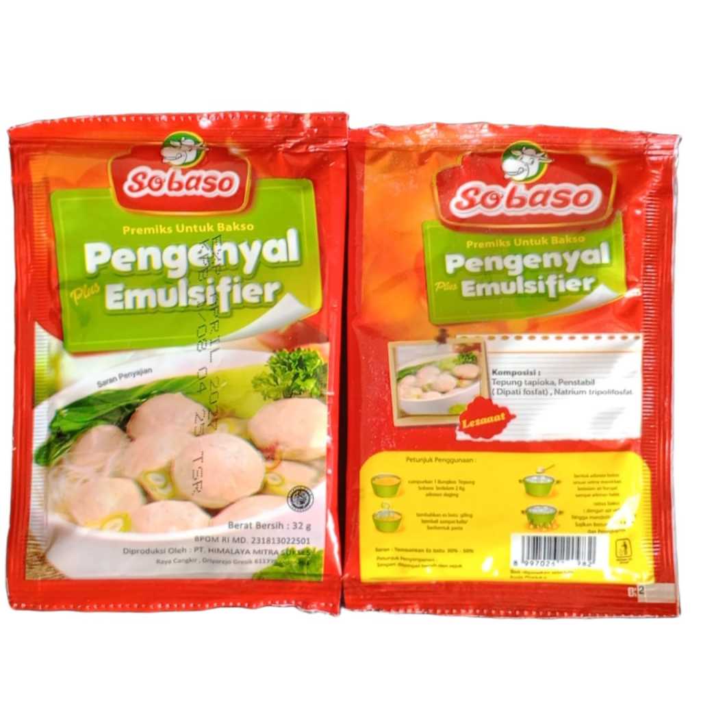 

Pengenyal plus emulsifier bakso Sobaso 32 gr ecer