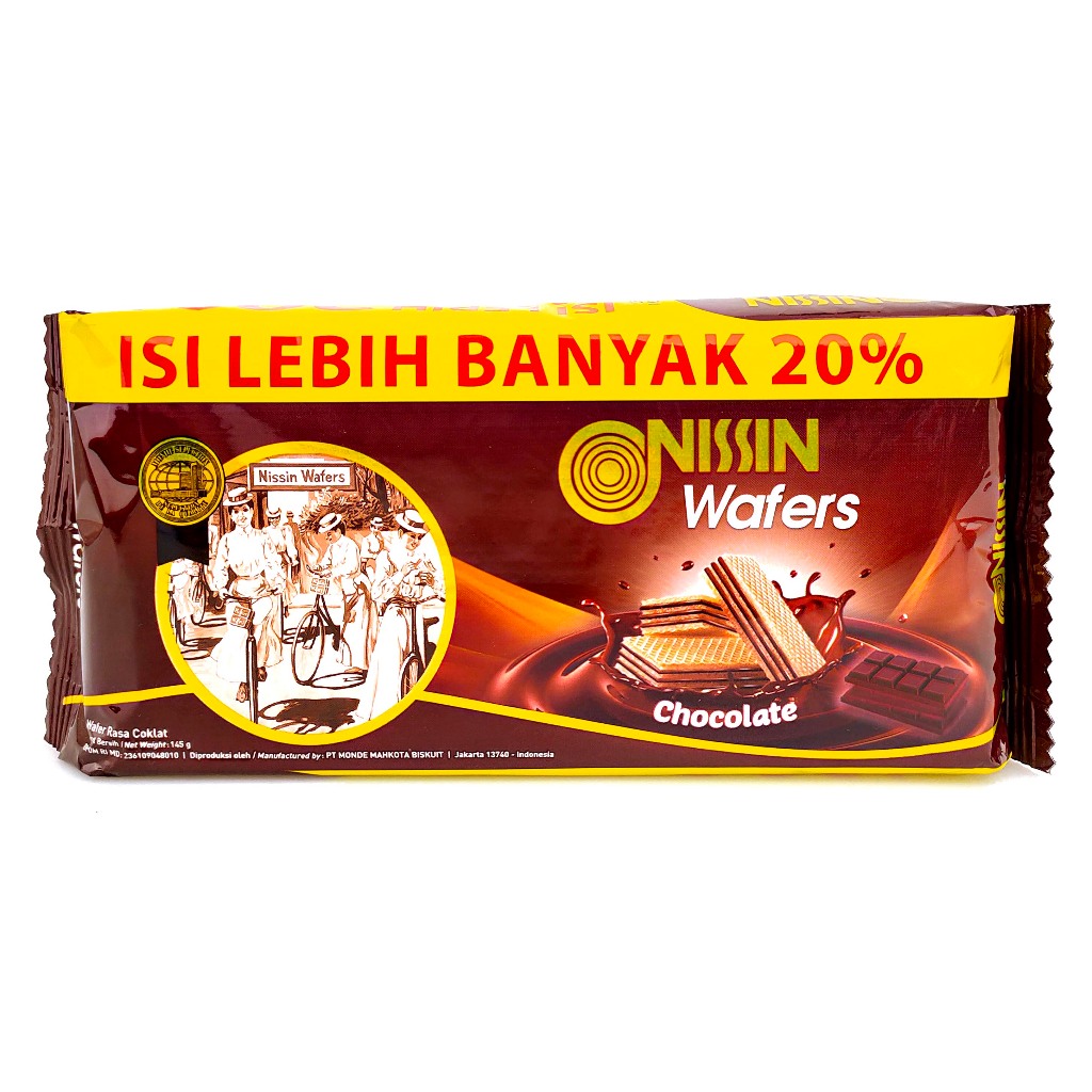 

BISKUIT WAFER NISSIN COKLAT STRAWBERRY PEANUT 100 GR