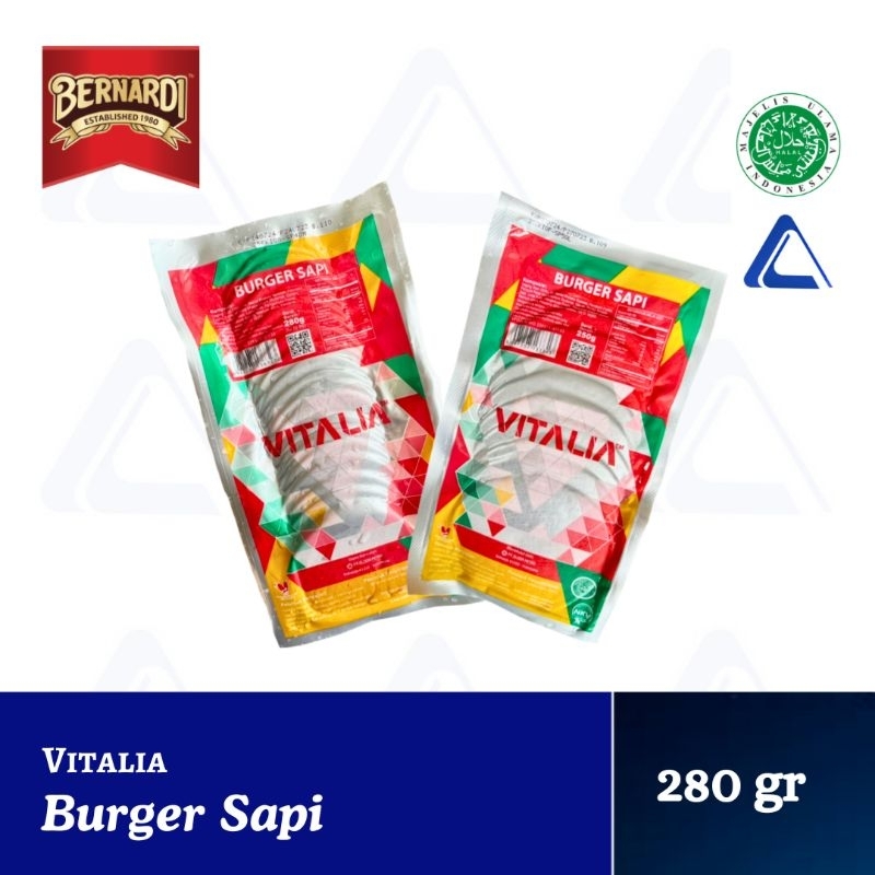 

Beef Burger Vitalia/Bernadi 280gr (20 slice), 250 gr (10 slice)