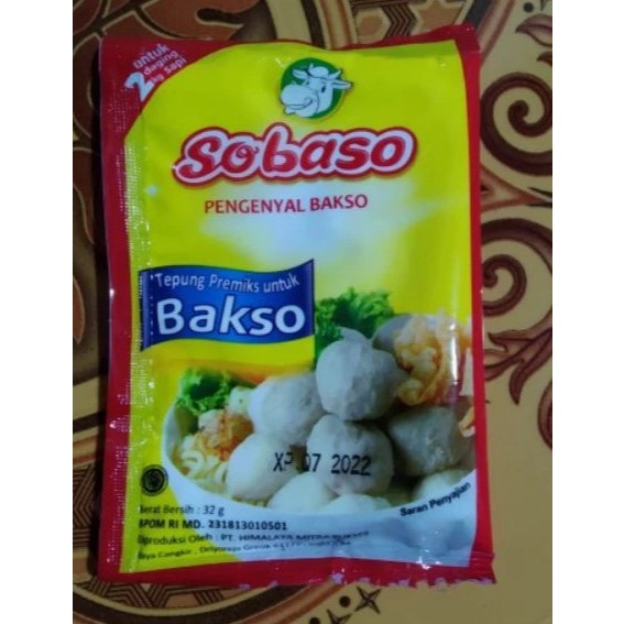 

Tepung Sobaso Pengenyal Bakso 32 Gram Tekstur Kenyal