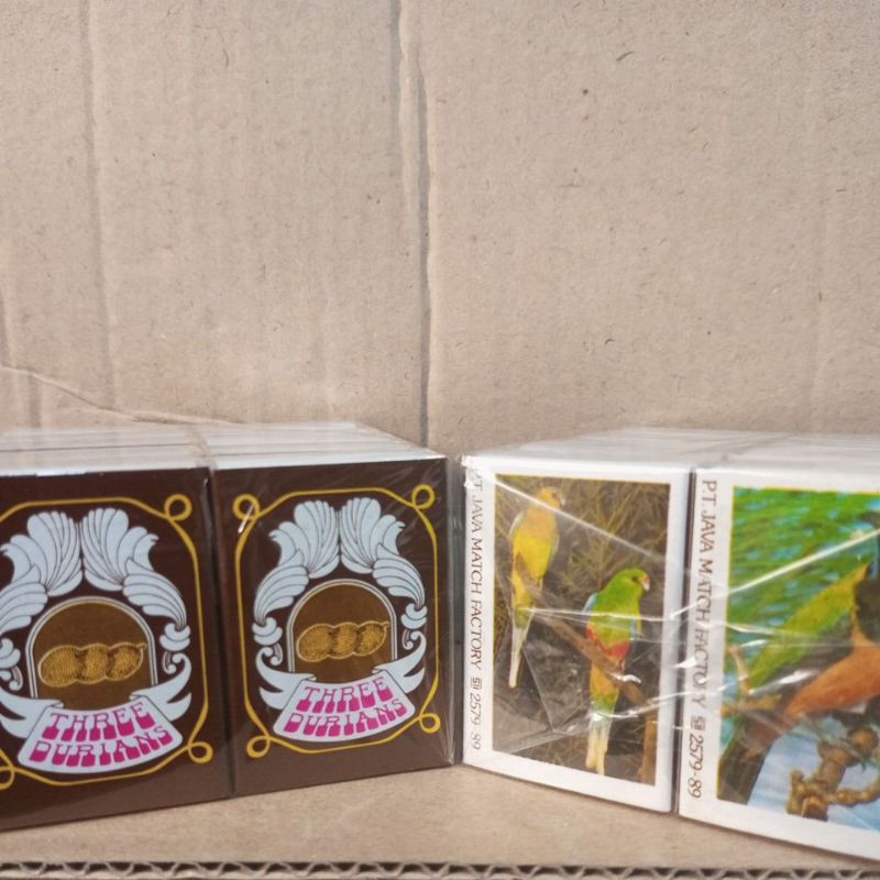 Korek Api Kayu Cap Three Durians 1 Box Isi 10 Pcs