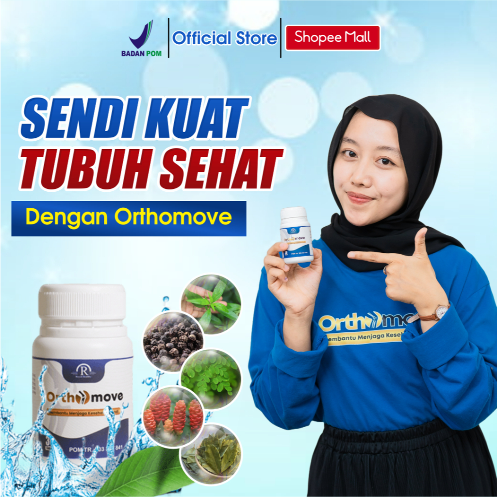 ORTHOMOVE -  [30] kapsul Obat Herbal Persendian, Rematik, Asam Urat, Nyeri Sendi, Sakit Pinggang