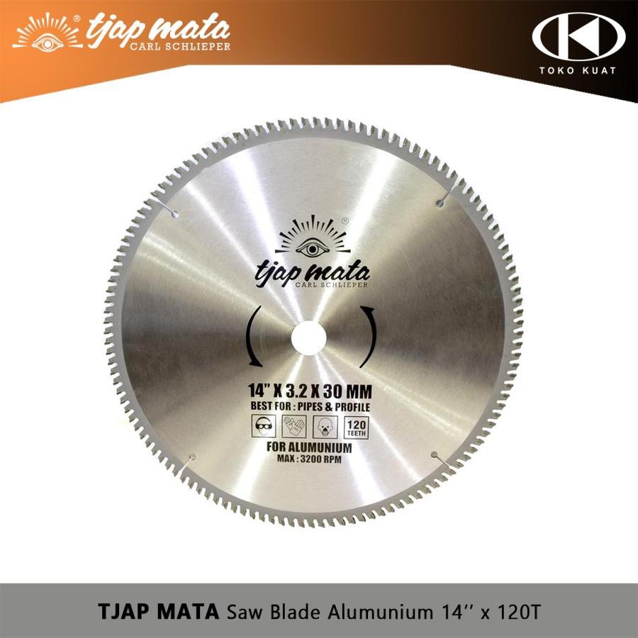 Saw Blade Alumunium 14" x 120T TJAP MATA Pisau Miter Saw Bisa Potong Tulang 355MM