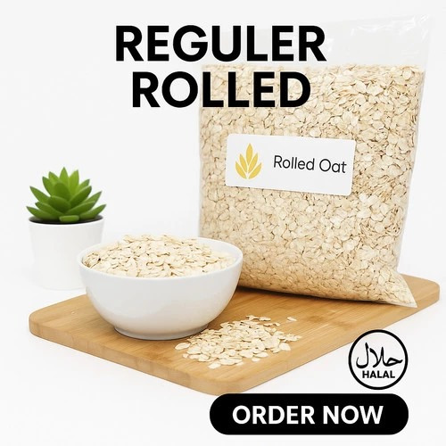 

REGULAR ROLLED OAT 500GR GANDUM KASAR MAKANAN SEHAT HALAL IMPORT USA