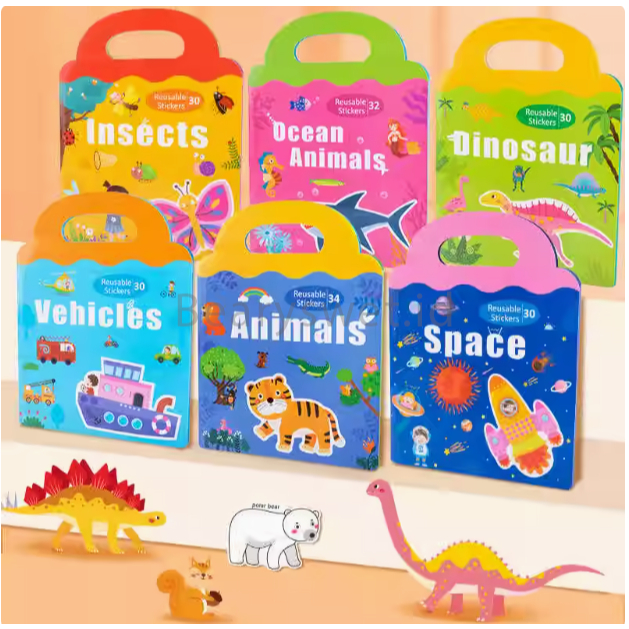 Buku magnet anak dengan stiker magnet yang lucu dan beraneka ragam