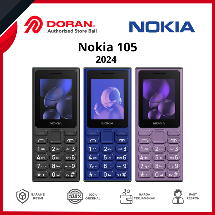 Nokia 105 2024 Handphone Nokia Original Garansi TAM 1th