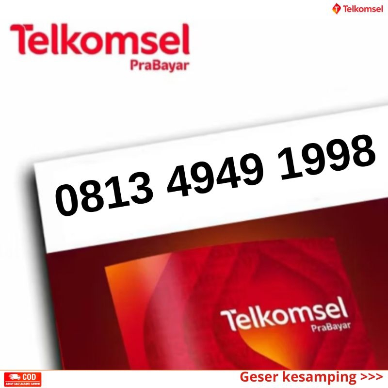 Nomor Cantik Telkomsel 4949 Tahun lahir