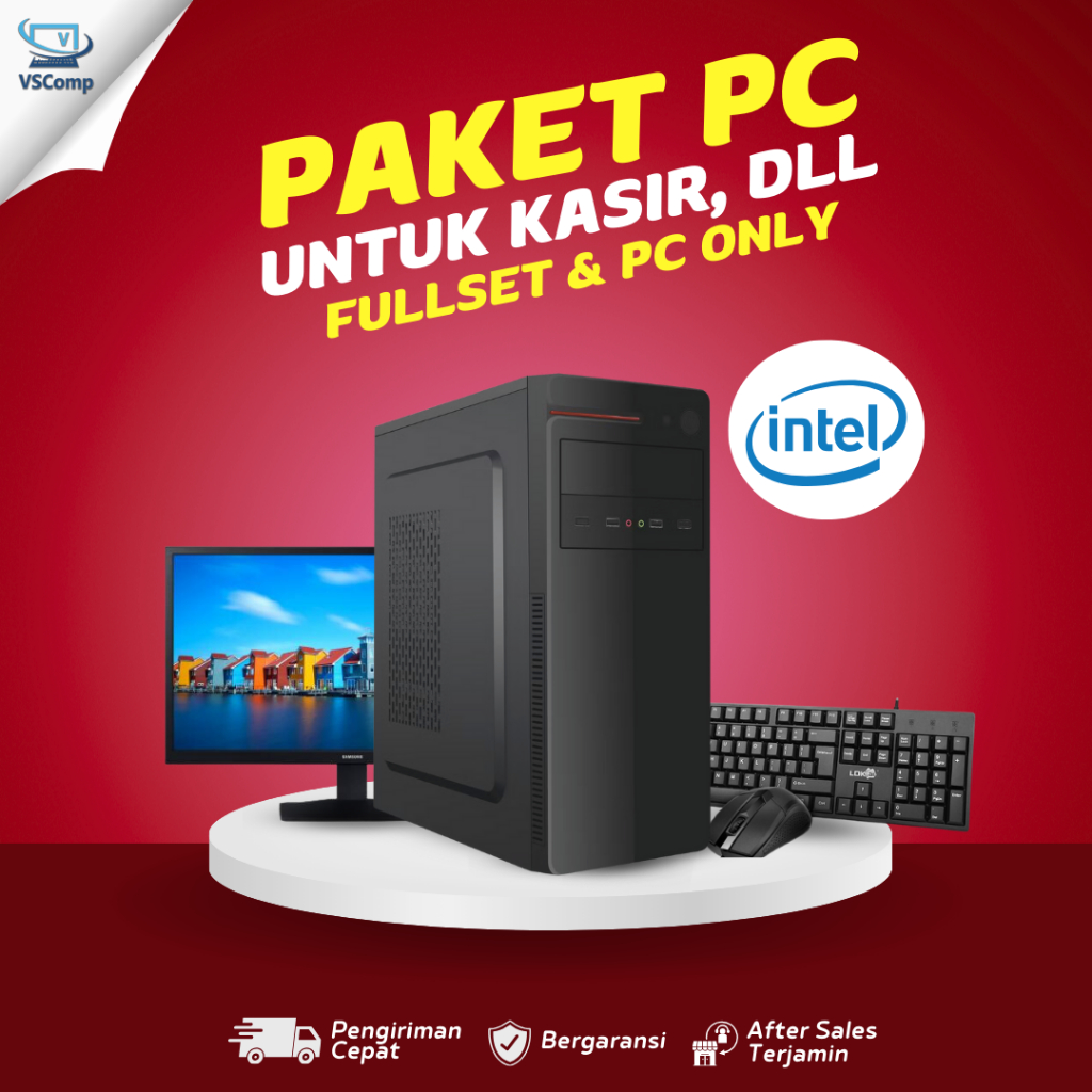 PC Rakitan Core i3 4160 Gen4 8GB with SSD 256GB - PC Kantor - PC Admin - PC Kasir Fullset