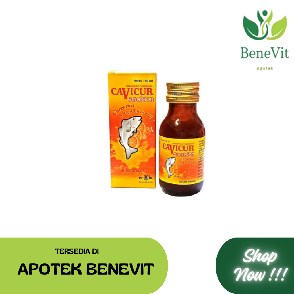 

CAVICUR EMULSION 60ML - CURCUMA DAN COD LIVER OIL