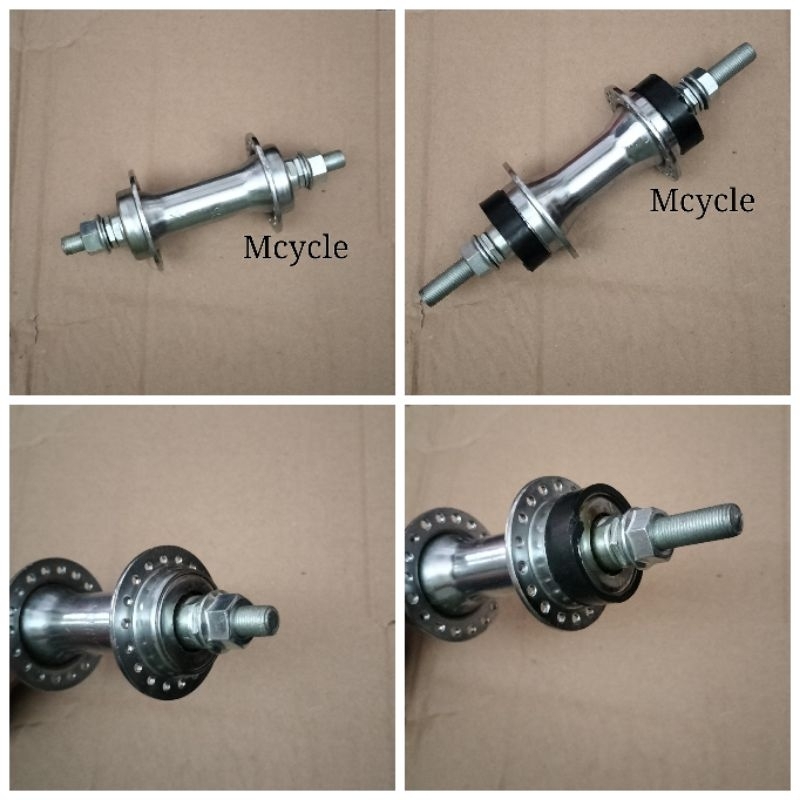 Hub bos sepeda depan belakang 36 hole chrome