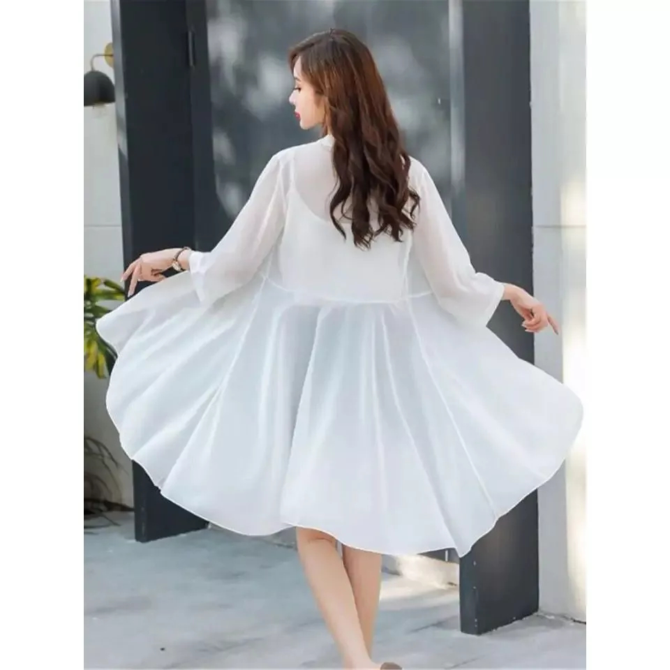 fashion Outer Azela transparan long sleeve summer korea style
