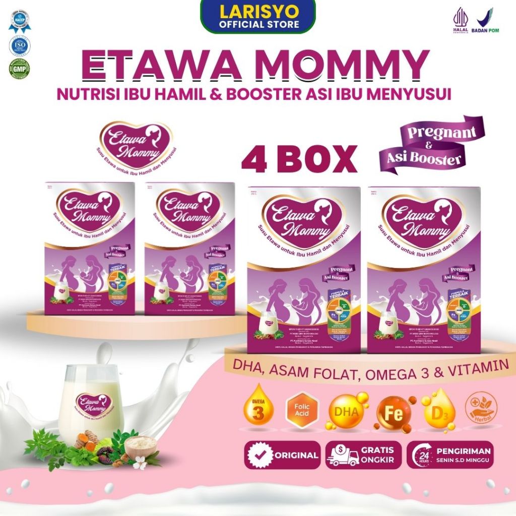 

Booster ASI Untuk Ibu Menyusui paket 4 Box kemasan 250gram