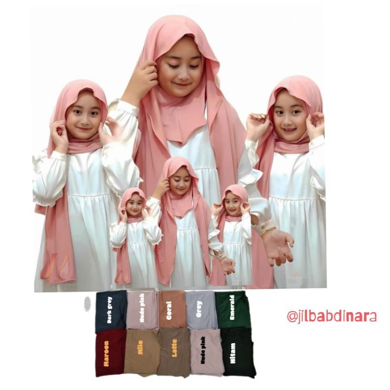 Toko Jilbab Dinara - Jilbab Anak 1-3 tahun Pashmina Inner/ Hijab Anak/ Kerudung Pashmina Inner Anak