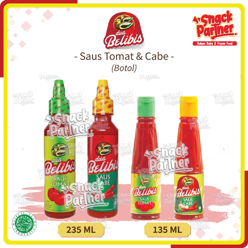 

Saos DUA BELIBIS 135 235 ML - Botol Saus Sambel Cabe Chili Pedas Tomat Manis Sauce 135ML