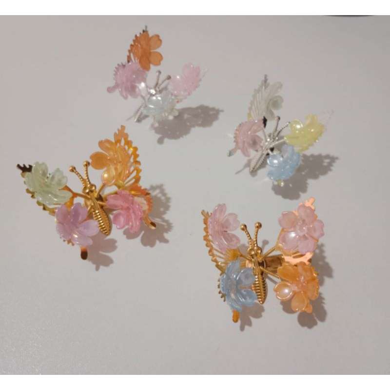 JEPITAN  RAMBUT PONI KUPU KUPU / JEPIT RAMBUT KUPU KUPU BERGERAK / JEPITAN RAMBUT KOREA