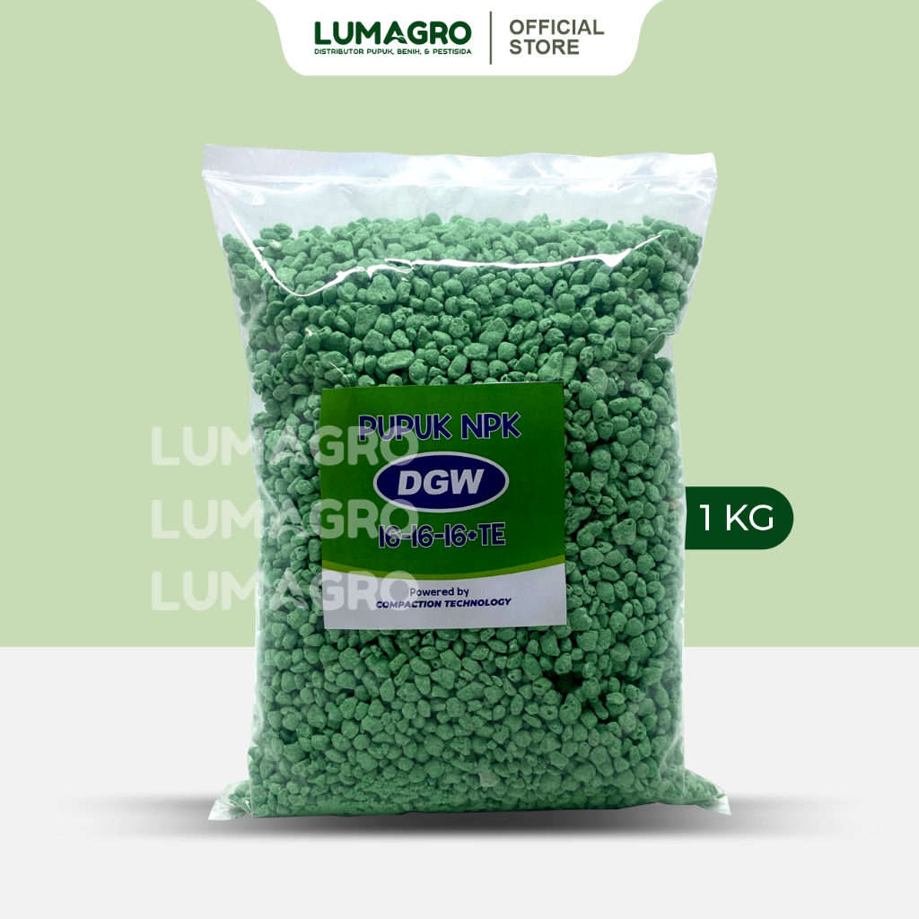 Pupuk NPK DGW 16-16-16+TE 1kg Repack Meningkatkan Pertumbuhan Bunga Akar Pembentukan Umbi 161616