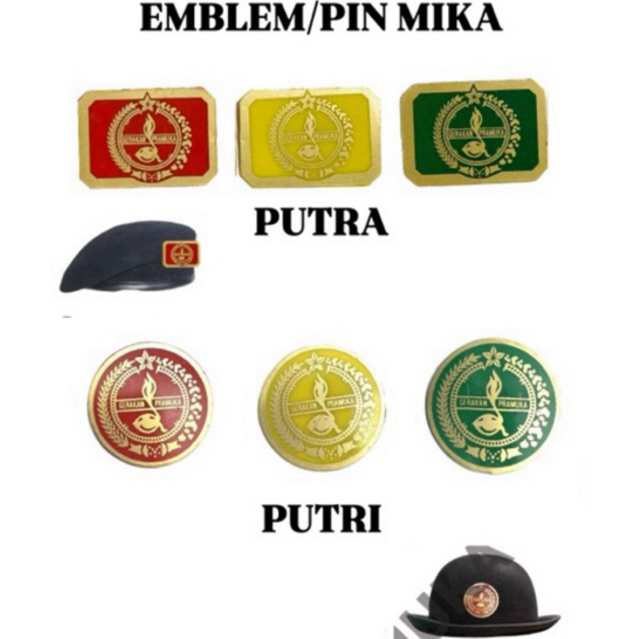 

EMBLEM/PIN MIKA PRAMUKA SIAGA/PENGGALANG/PENEGAK SD/SMP/SMA