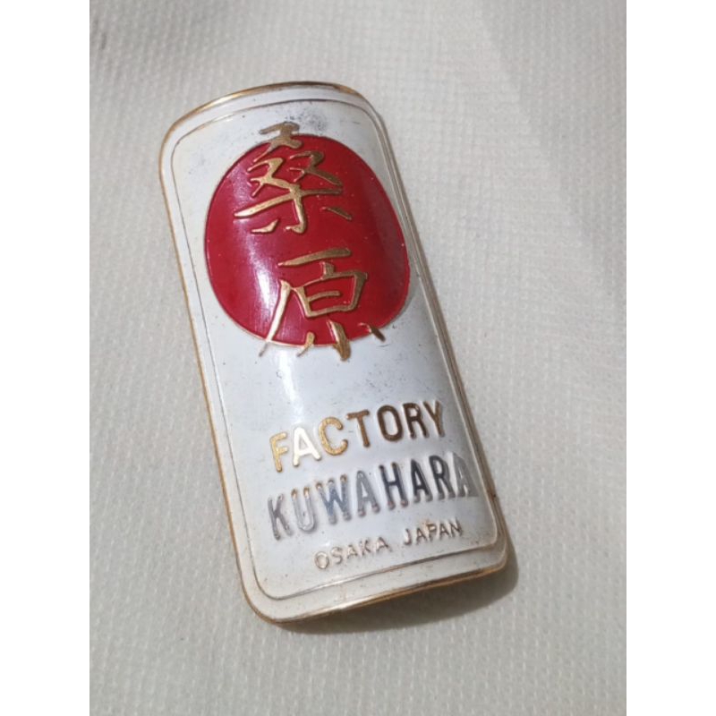 EMBLEM KUWAHARA FACTORY OSAKA JAPAN BAHAN KUNINGAN OSBMX MTB OLDSKUL RETRO CLASSIC
