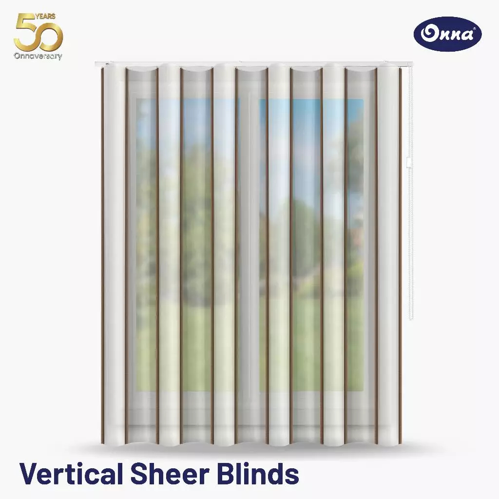 ONNA Vertical Sheer Blind Gorden / Tirai Jendela Minimalis Modern (Ukuran Custom)