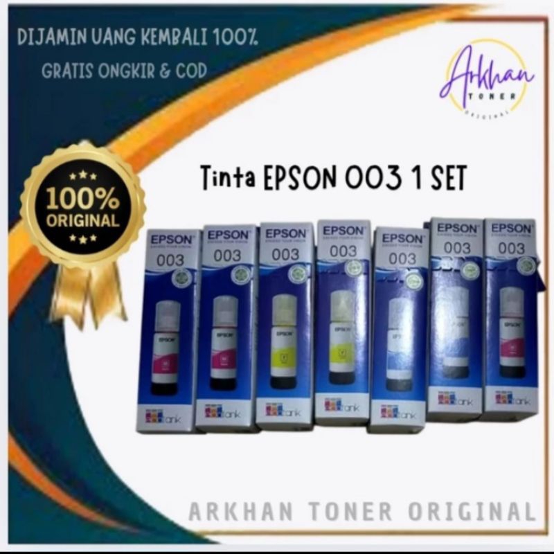 1SET TINTA EPSON 003 ORIGINAL
