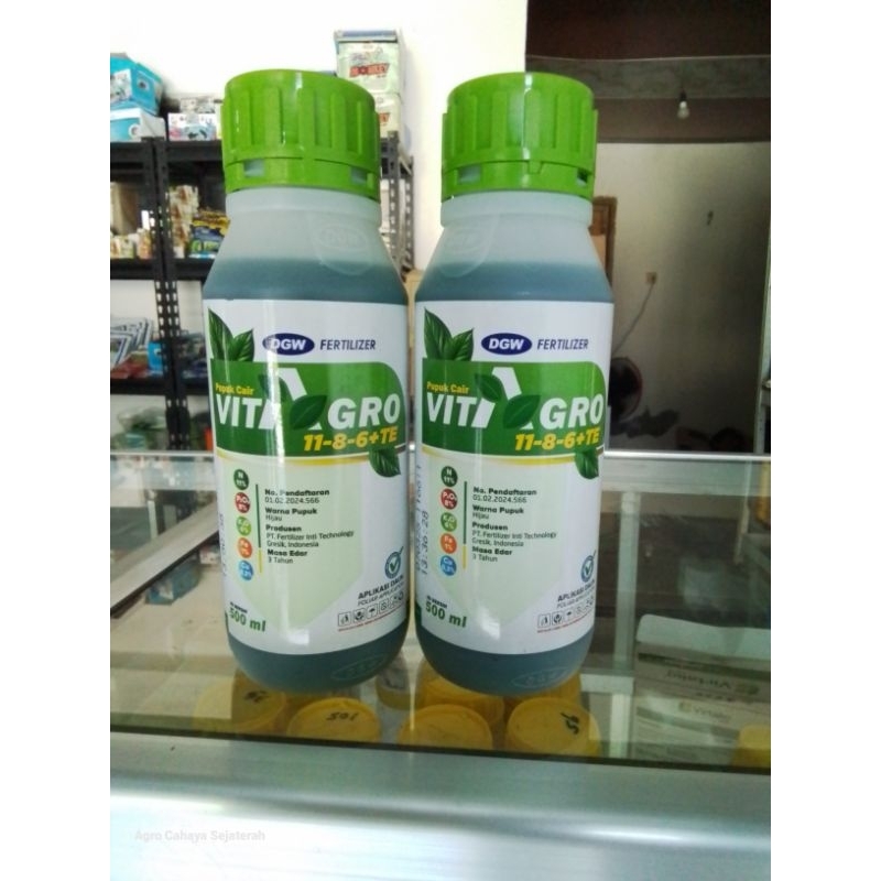 DGW PUPUK NPK CAIR VITAGRO 11-8-6 +TE 500 ML GRATIS KAOS