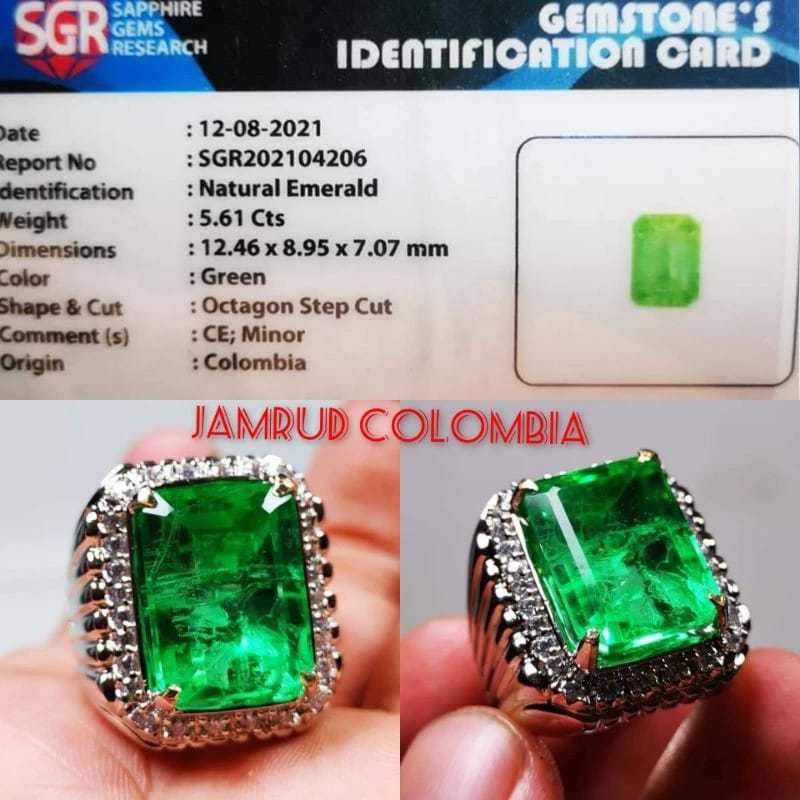 BATU PERMATA EMERAL BERYLD JAMRUD COLOMBIA SUPER HQ HARGA TERMURAH MEMO SGR ORIGIN