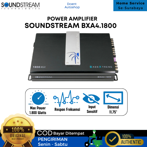 Power Amplifier 4 Channel - Power Speaker Mobil - SoundStream - Bass Extreme Series 4C - Amplifier B