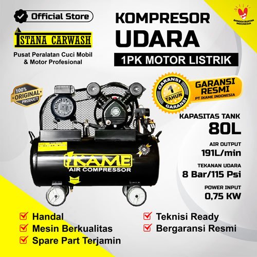 IKAME KOMPRESOR UDARA 1 PK MOTOR LISTRIK | KOMPRESOR TERBAIK SE-INDONESIA | ORIGINAL & BERGARANSI